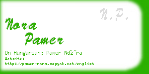 nora pamer business card